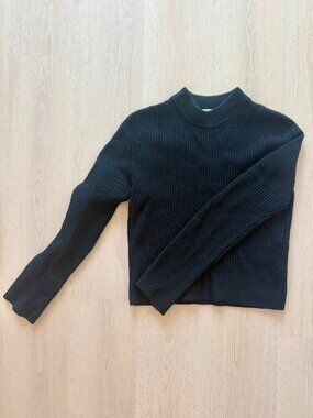 Filippa K Black 100% Wool Sweater